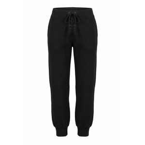 So Nikki Girls Lace Up Sweatpants Black Joggers Fleece Lined Small 1168K NWT